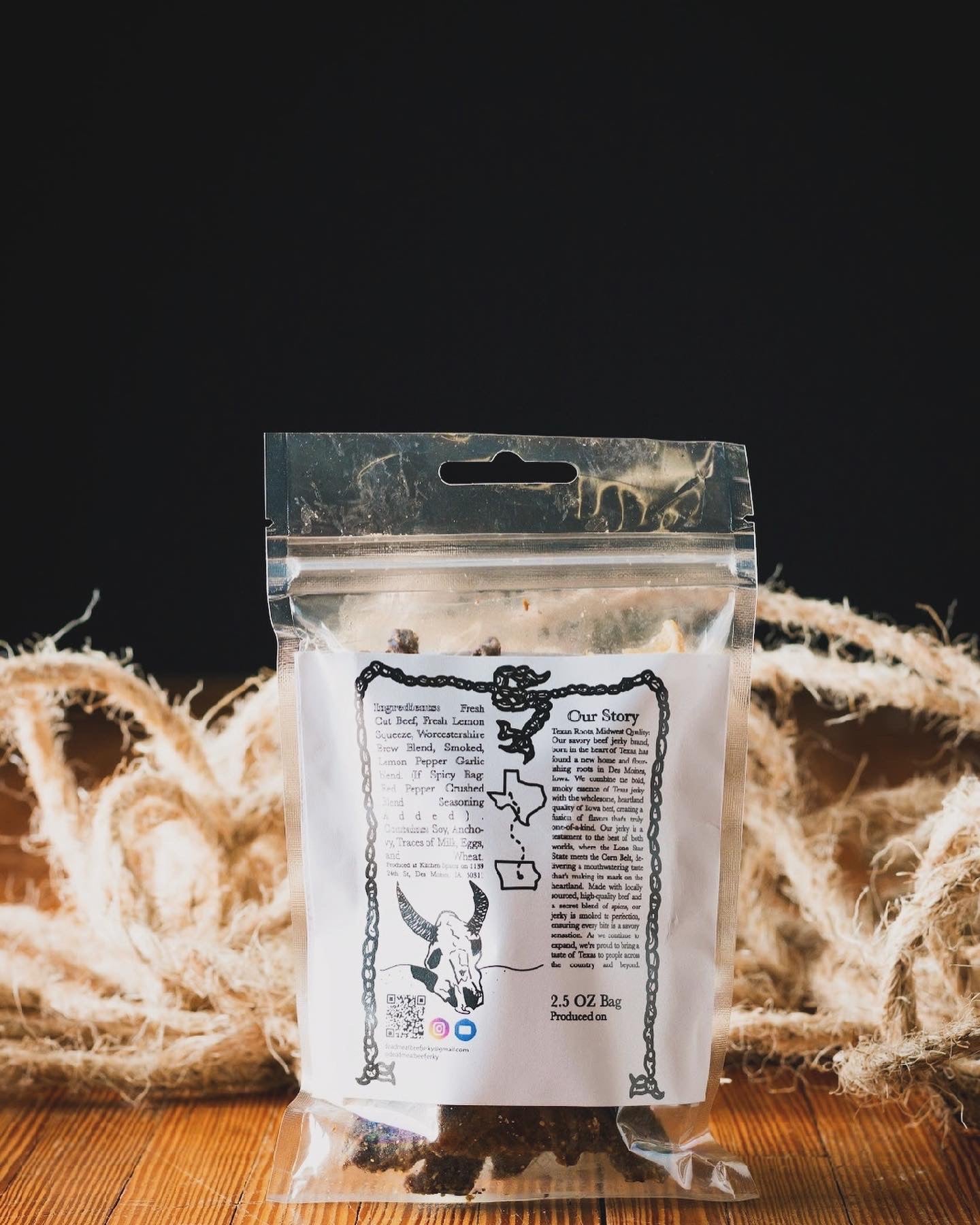 Beef Jerky (Lemon Pepper) 2.5oz Bag