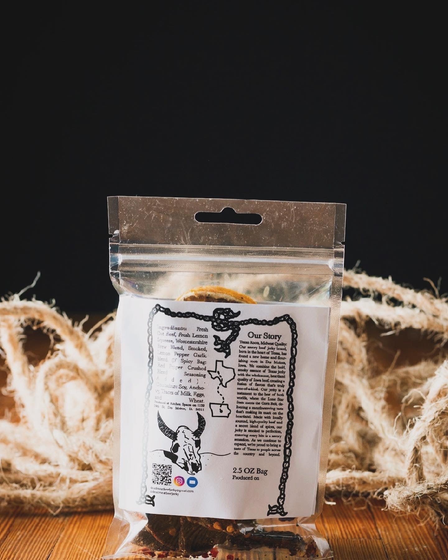Beef Jerky (Spicy Lemon Pepper) 2.5oz Bag